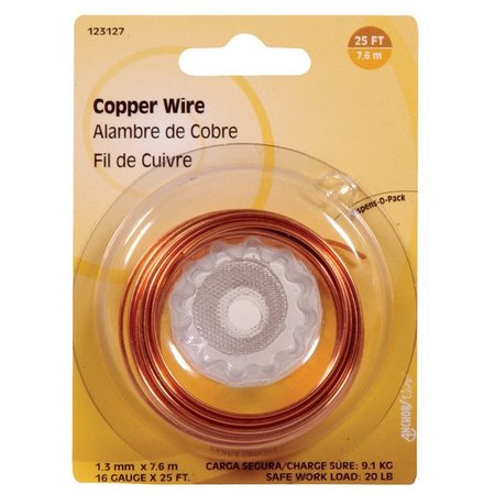 HILLMAN 25 ft. L Copper 16 Ga. Wire, 10PK 123127-N